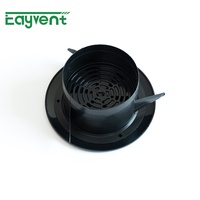 Diffuseur rond en plastique réglable, type disque, pour plafond, pour conduits de climatisation centralisée