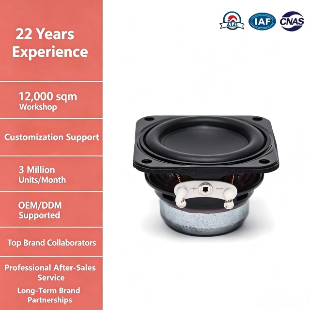 1.5 Inch 40mm Frame Speaker 18VC 5Ω 8W Rubber Surround Dual Internal Magnet Driver for Bluetooth Speaker