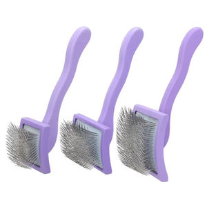 O Best-seller Beech Wood <span class=keywords><strong>Pet</strong></span> Slicker Brush com agulha fina para Cat Pin Brush Dog <span class=keywords><strong>Pet</strong></span> Grooming Steel Brush Novos produtos - Product Image 3