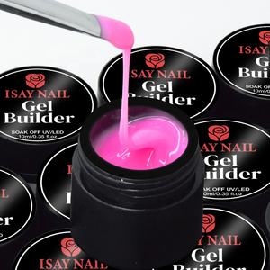 Vente en gros 10ml Extension de <span class=keywords><strong>gel</strong></span> pour ongles durs non toxique coloré tremper UV longue durée Style français Source de lampe à LED bricolage constructeur - Product Image 2