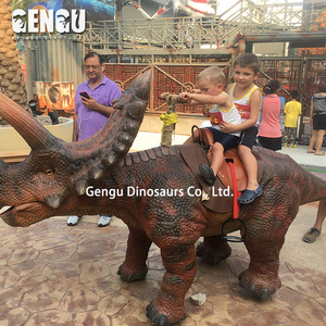 Dinosaurio metálico al aire libre para niños Parque Montar para la escuela Guardería Lugar público como aeropuerto o centro comercial - Product Image 3