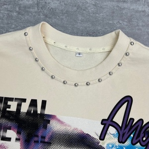 Débardeur Rétro Personnalisé à Motif Graphique, Col Rond en Molleton Bouclette, T-shirt Court Sans Manches en Coton Lourd 100% pour Homme - Product Image 2