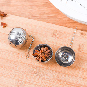 Stainless Steel <b>Tea</b> <b>Infuser</b> Ball With Chain For Brewing <b>Tea</b> And Spices Polished Surface - Product Image 4