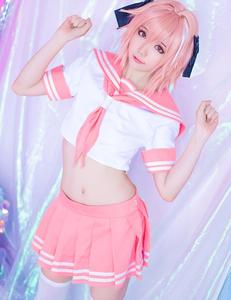 Ecowalson Cosplay Fate <span class=keywords><strong>Apocrypha</strong></span> Rider Astolfo Cosplay pour hommes, uniforme scolaire JK, costume de marin pour femmes, tenue d'anime, costume - Product Image 3