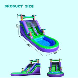 Toboggan aquatique gonflable commercial en PVC 21x9x12FT/6.4x2.75x3.65m pour extérieur, jardin, adultes et enfants, avec <span class=keywords><strong>piscine</strong></span> - Product Image 2