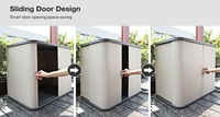 Mueble de Almacenamiento de Resina para Cocina Exterior, Precio de Fábrica, Personalizable, Estantes con Puertas, Fácil de Montar, Impermeable