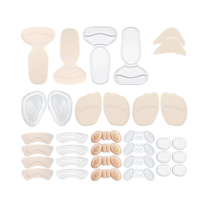 18 paires de coussinets ajustables pour chaussures, coussinets pour talons hauts, semelles intérieures avant, protège-talons, doublure pour empêcher le glissement - Product Image 1