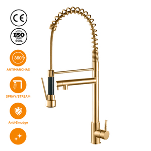 Premier duy nhất-lỗ Pull-out Vòi Nước Nhà Bếp cổ điển duy nhất xử lý Vàng tap bếp Mixer Dễ dàng cài đặt cho bồn rửa vòi nước - Product Image 2