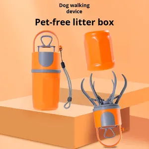 Nouvelle mise à niveau éviter le contact pelle à crottes avec distributeur de sacs à crottes intégré sélecteur de crottes de chien portable griffe portable - Product Image 3