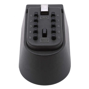 1 casillero negro de seguridad para llaves, combinación para exteriores, llave oculta, caja de seguridad, almacenamiento montado en la pared - Product Image 4