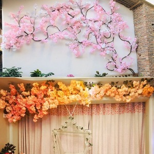 Artificial Cherry Blossom Vines Wall Hanging Decor For Living Room Wedding Backdrop Ceiling Decoration - Product Image 4