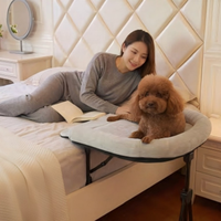 USMILEPET Lit pliable pour animaux de compagnie, Nid surélevé pour chat avec cadre en aluminium, housse lavable, sac de transport, installation sans outils