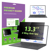 Usine personnalisée 2Way 180 ° ou 4Way 360 ° Filtre de confidentialité Protecteur d'écran Anti Spy Anti UV Protection des yeux pour ordinateur portable 13.3 pouces 16:9