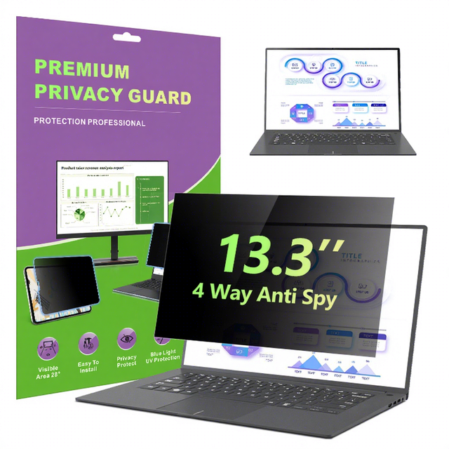 Factory Custom 2Way 180° or 4Way 360° Privacy Filter Screen Protector Anti Spy Anti UV Eye Protection for 13.3 Inch Laptop 16:9