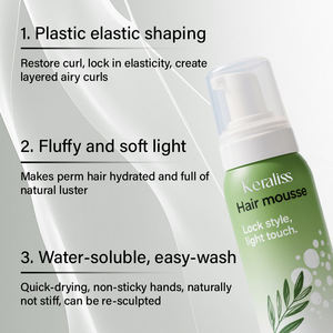 Espuma Capilar Mate Sin Enjuague Keraliss Profesional, Orgánica, Vegana, para Cabello Afro, Fijación Firme, Hidratante, con Empaque Personalizado - Product Image 2