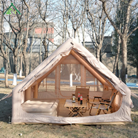 Tente de camping gonflable légère et pliable de 12 mètres carrés, climatisée, quatre saisons, imperméable, robuste, pour l'extérieur