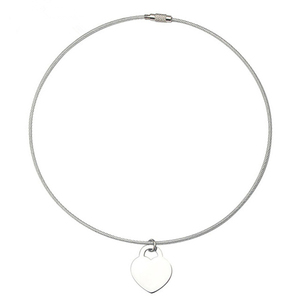 Collar con forma de corazón para parejas, colgante con forma de corazón, cadena de AMOR, regalo para enamorados, joyería de moda de acero inoxidable para San Valentín - Product Image 1