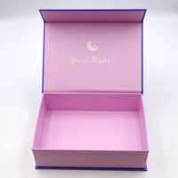 Boîte cadeau magnétique en carton de luxe en gros, boîte d'emballage cadeau rigide de haute qualité, boîte magnétique UV violette