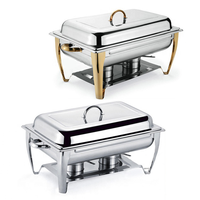 Plat de service rectangulaire en acier inoxydable pour buffet, chauffe-plats professionnel pour hôtels, restaurants et traiteurs - Vente en gros usine