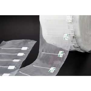 Filtre à thé en maille PA de 150 mm avec cordon, forme pyramidale, infuseur à thé biodégradable et écologique pour l'emballage du thé en feuilles. - Product Image 1