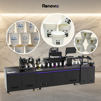 Máquina de Impresión Digital UV de Doble Cara Renovix, Totalmente Automática, de Una Sola Pasada, para Vasos de Plástico, PET y PP