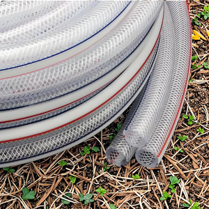 Vente en gros de tuyau d'arrosage en PVC transparent et durable de 25mm tuyau agricole à haute pression avec tubes en plastique renforcés et flexibles - Product Image 1