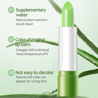Marque privée Aloe Vera 99% magique changement de couleur étanche longue durée vert Tube rouge à lèvres