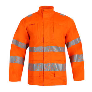 Chaqueta de Trabajo Ignífuga XINKE EN11611 EN11612 EN1149-5, Ropa de Seguridad Reflectante Naranja para la Industria Petrolera y Minera - Product Image 1