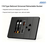 Prise murale USB avec interrupteur, charge rapide 20W pour téléphones mobiles, type C, 2 prises AC en plastique, prise US