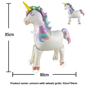 Kidsren's Halloween Walking Animal Ballon Stall Christmas Night Market Wheeled Cartoon Foil Article unique pour les accessoires du marché - Product Image 6