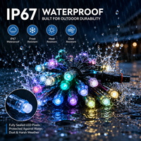 Nœuds de pixels LED RGB WS2811 de 12 mm, lumières LED adressables, 5V 12V 24V, étanches IP67, lumières de Noël d'extérieur avec connecteur JST
