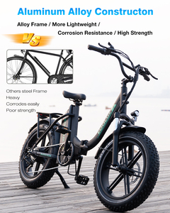Bicicleta Eléctrica Plegable KL6S con Neumáticos Anchos, 500W, 48V, 120km de Autonomía, Doble Batería, para Adultos, Disponible en Almacén de la UE - Product Image 3