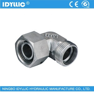 Adaptador de tubo reductor de ajuste de tubería hidráulica, con tuerca giratoria, codo de 90 grados - Product Image 2