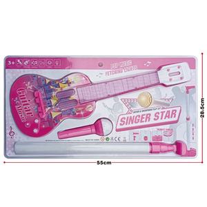 Ensemble de jouets guitare et microphone 2 en 1 pour filles, jouet de chanteuse pour enfants, instruments de musique pour enfants - Product Image 4