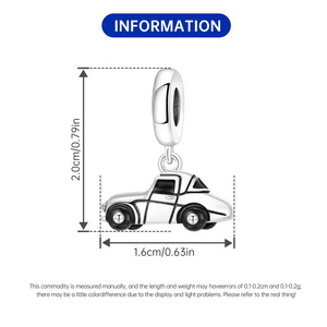 Original white copper <b>bead</b> <b>bracelet</b> - DIY car pendant jewelry, a personalized accessory suitable for both men and women - Product Image 3