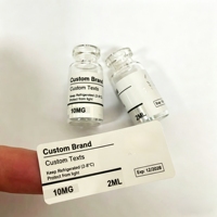 Étiquette autocollante personnalisée en vinyle pour bouteille de liquide imperméable 3ml 5ml 10ml, colle pour peptides, logo
