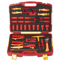 Ensemble d'outils isolés VDT-15 29 pièces, kit d'outils, jeu de clés à cliquet et de douilles, ensemble d'outils à main pour mécaniciens