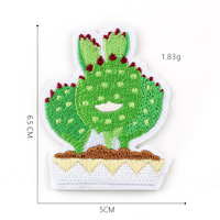 Personnalisation Support Offre Spéciale Lovely Cute Iron on Embroidery Plante Cactus Patches pour Diy Scrapbooking