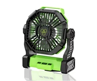 Ventilateur de table de bureau avec batterie au lithium 10000 mAh, ventilateur de camping extérieur, lumière LED, rechargeable par USB, ventilateur portable pour le camping en plein air