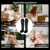 Masseur de jambes à compression d'air avec écran tactile LED, batterie Li 3200 mAh, 6 chambres, contrôle de la minuterie, puissant