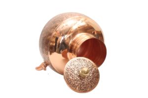 Tanque de Agua de Cobre Grabado con Acabado Antiguo de Primera Calidad, Estilo Mughal, Decorativo con Grabado Floral, con Grifo Antiderrames para el Hogar y Hoteles - Product Image 3