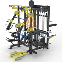 Peigne croisé de câble commercial 2*80kg pile de poids support de Squat de puissance 3d équipement de gymnastique de Fitness de Machine Smith multifonctionnelle