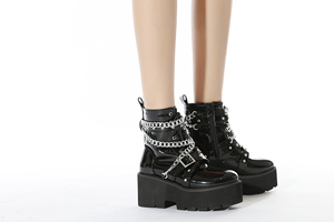 מגפיים הפופולריים ביותר עבור נשים פלטפורמה עקבים נשים מגפיים נעליים באיכות גבוהה קרסול & bootie נשים נעליים - Product Image 3