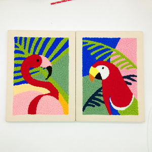 <span class=keywords><strong>VOSAN</strong></span> Kit de Peinture au Poinçon en Coton DIY, Ensemble de Fil à Poinçonner pour Débutants, Artisanat Fait Main, Animaux, Nature - Product Image 2
