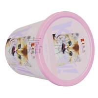 Conteneur de baignoire en plastique à saveur de gelée 650g 780ml pour aliments en conserve humides pour chat