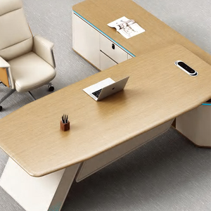 Ensemble de meubles de direction modernes de haute qualité, table de bureau de secrétaire, table d'ordinateur de patron en forme de L moderne - Product Image 4