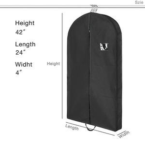 थोक हरे रंग के नॉनबुने पर्यावरण के अनुकूल फोल्डेबल जिपर बंद कस्टम रंग थोक पुरुष सूट शादी परिधान कवर बैग बैग - Product Image 2