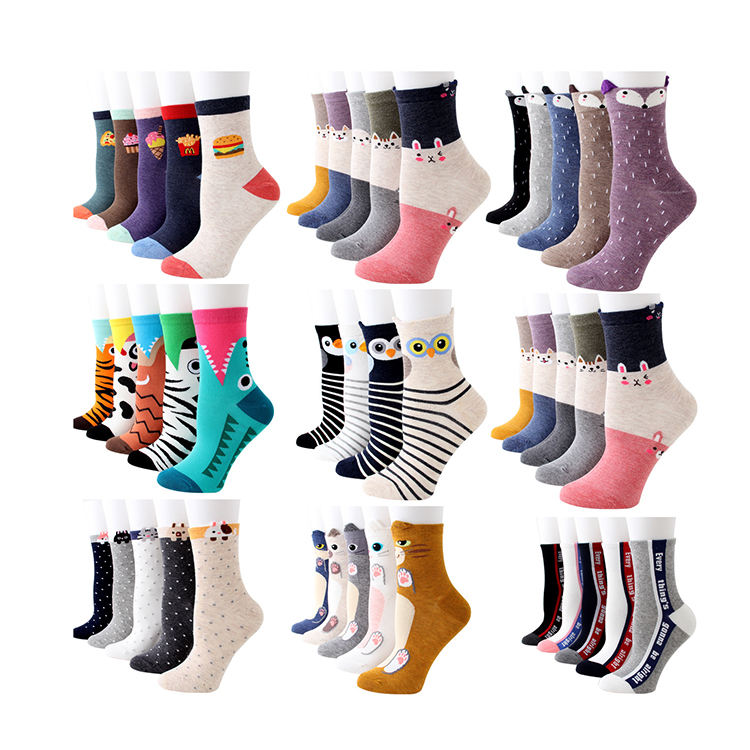 YRST 029 Women Cotton Socks Crew Socks Women's Funny Socks Women