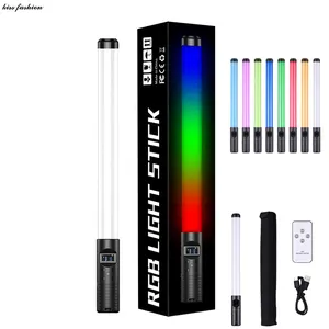 Kiss Fashion Handheld RGB Tub Light Stick Selfie Video Photography Makeup Lamp 30 Kinds RGB Colorful Lamp Wand LED Light