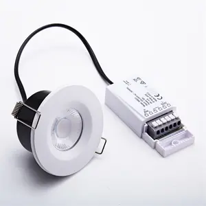 Banyo mutfak otel için akıllı LED yangın anma gömme kısılabilir IP65 Downlight